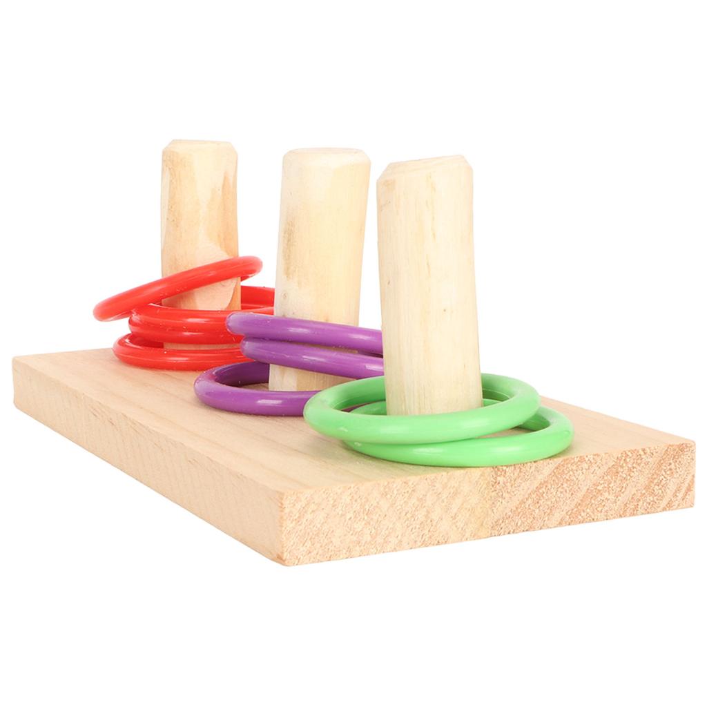 Bird Ring Toy Colorful Interactive Chewing Training Parrot Tabletop Puzzle Toy for Lovebird Cockatiel 5cm 2.0in Ring