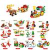 Non-Toxic Christmas Building Block Santa Claus Snowman Elk Tree Micro Brick Puzzle Assembly Model Home Decoration Party Gift Kid Toy