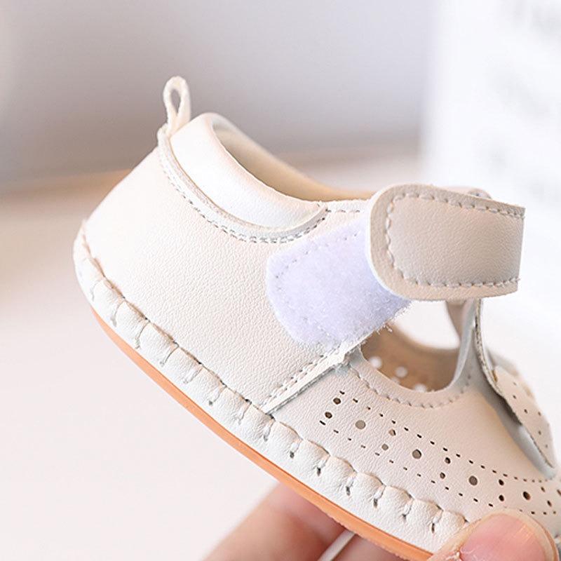 Spring/Summer Walking Shoes for Baby Girls 0-1 Year Old, Cute Princess Shoes, Soft-Soled Wrapped Shoes.