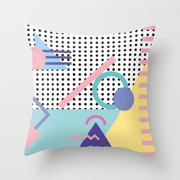 Mint Pink Throw Pillow Case Memphis Inspired Pattern Check Cushion Covers for Home Sofa Chair Decorative Pillowcases