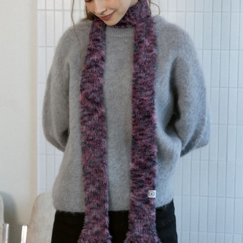 Tatiana Color Blending Tassel Slim Fur Muffler MF8111 2 Colors