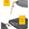 Rimless Luxury Sunglasses Diamond Cut Sun Shades For Man And Women Designer Brand Glasses Uv400 Frameless Eyewear  Trend