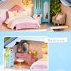 1 Set DIY House Model with Warm Lighting European Style Happy Hut