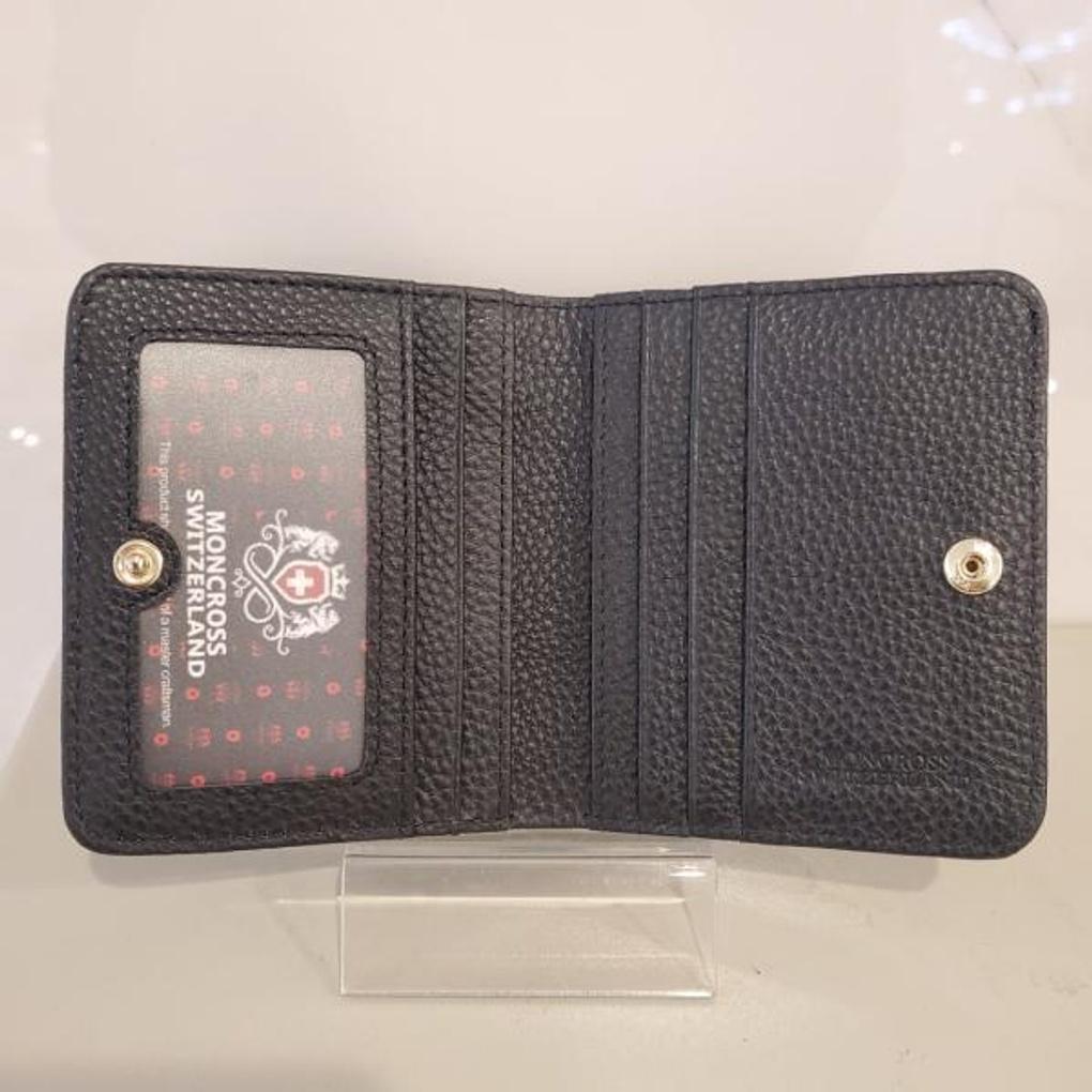moncross BKAW8033 Women's Stitched Cowhide Leather Bifold Wallet