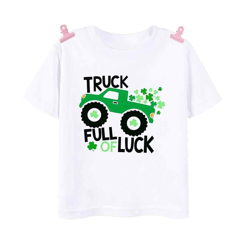 Rainbow Lucky Print Kids Shirts St Patricks Day Party Boys Girls Outfit Tshirt Holidy Child Short Sleeve Tops Toddler T Shirt
