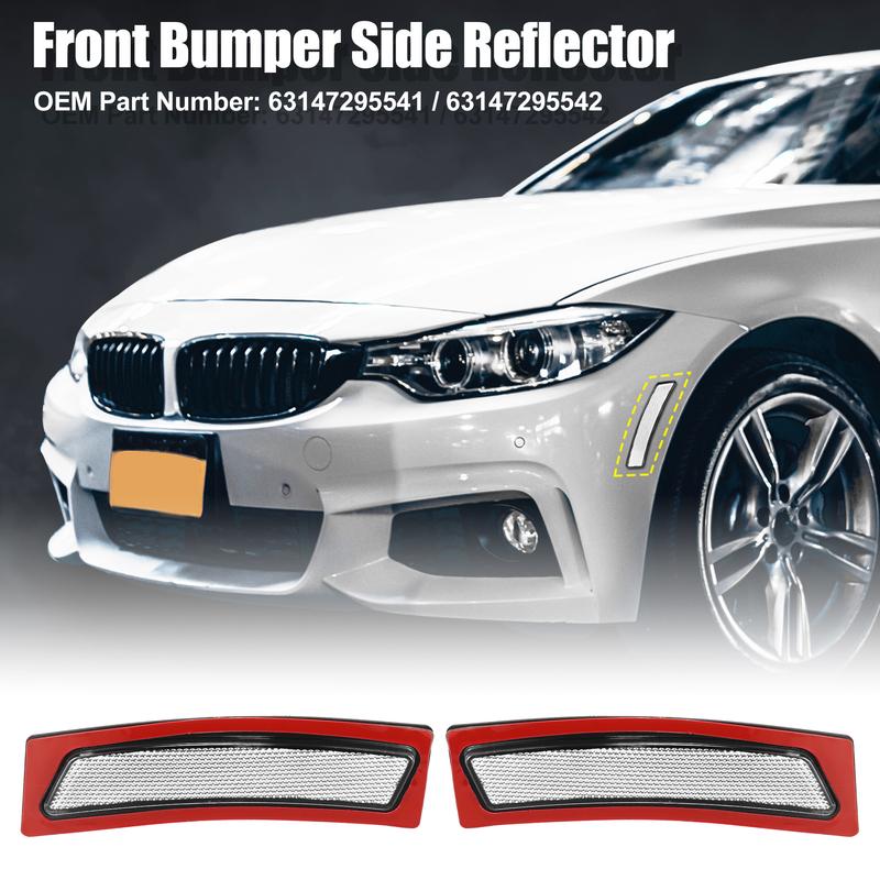 X Autohaux 1Pair Front Bumper Reflector Side Marker 63147295541 63147295542 for BMW F30 F31 LCI 3 Series 320i M Sport 2016-2018