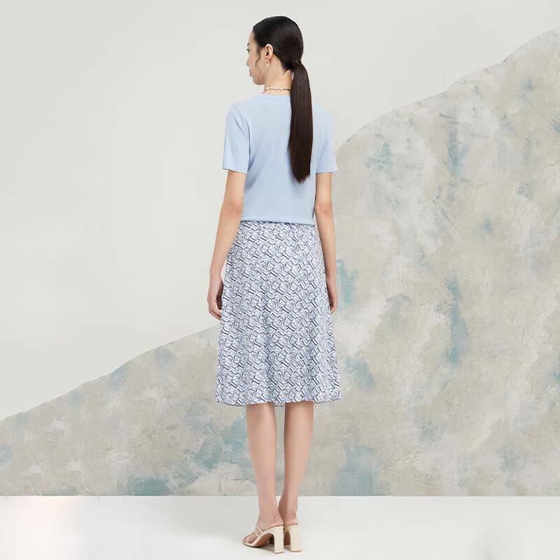 JESSIE Women's Simple Crew Neck Short Sleeve Knit Top