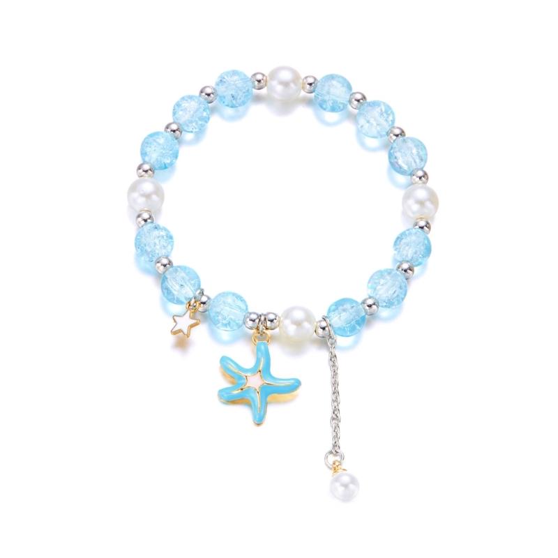 Изящный кулон в виде морской звезды, минималистичный браслет, красочная бисерная ручная цепочка, аксессуары, подарок для дам