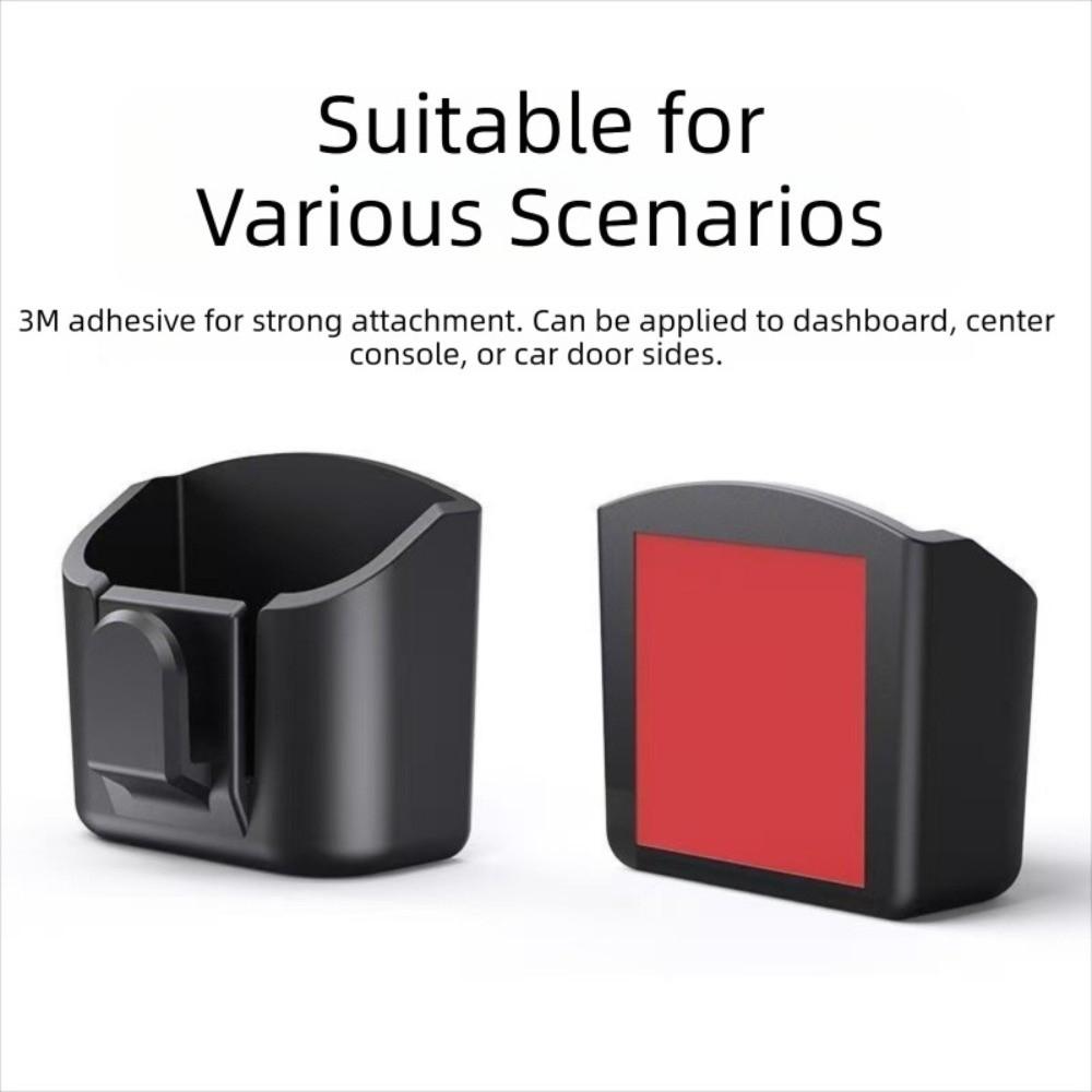 With Hanging Hook Car Interior Storage Box Adhesive Mount Dashboard Organizer Universal Fit