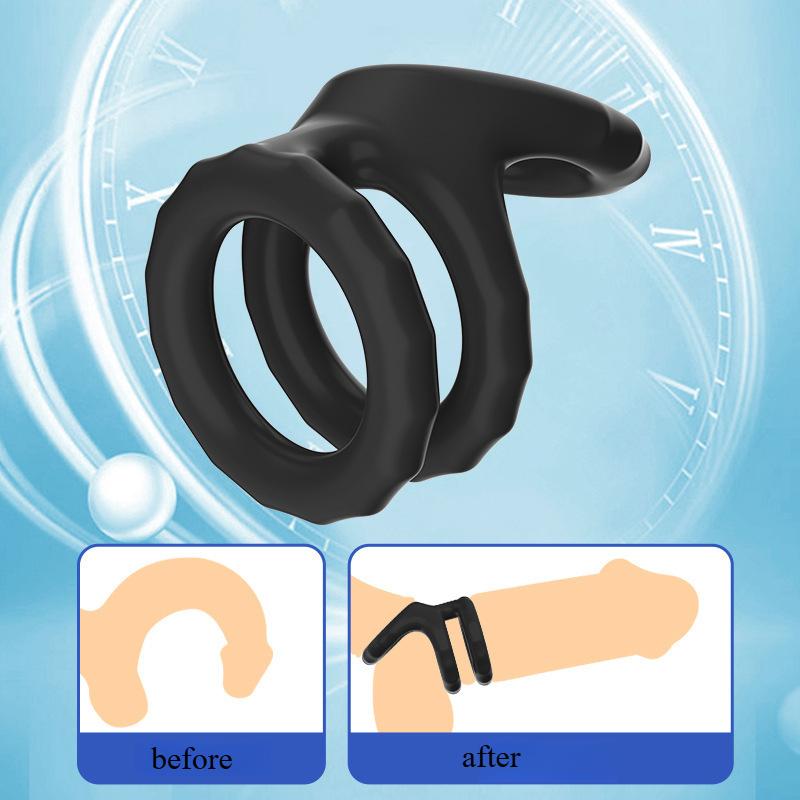 Male Scrotum Penis Ring Silicone Stretchy Cock Ring Delay Ejaculation Cock Scrotal Binding Ring Sex Toys for Man Adult Product