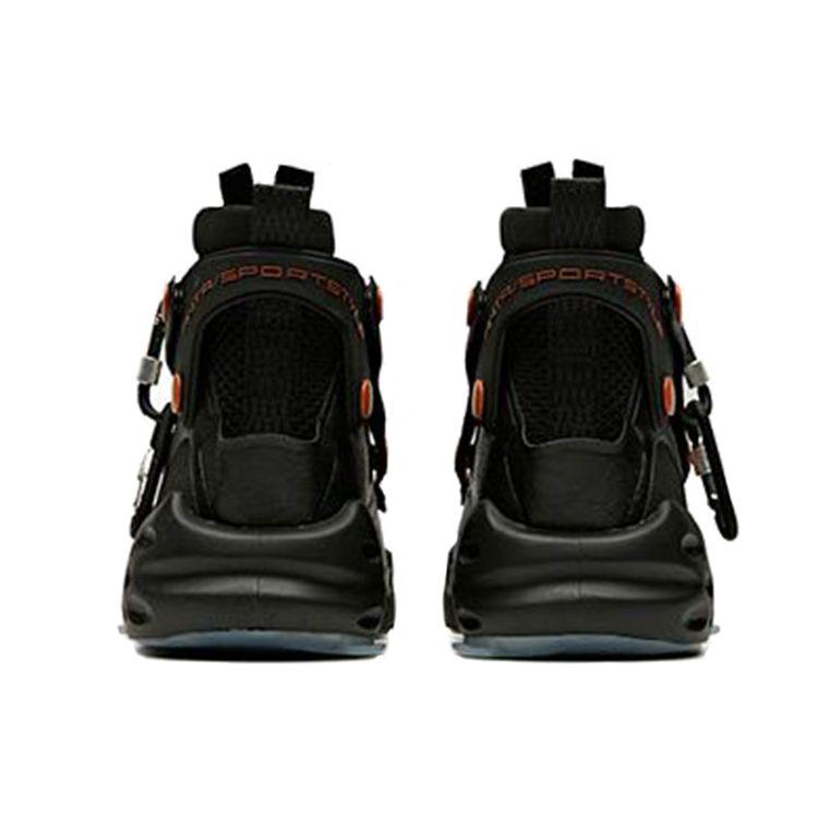 Anta Allgemeine Serie Stoßdämpfende Rutschfeste Verschleißfeste Wasserdichte High-Top Sportliche Freizeitschuhe Herren Sneakers Schwarz 11948086S-1