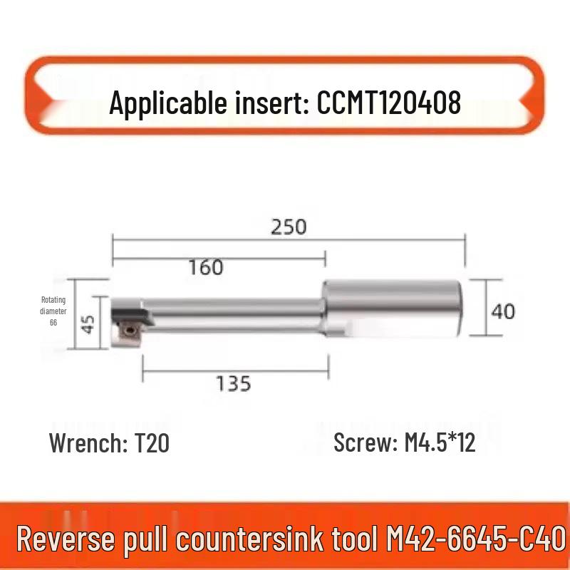 Eccentric Chamfering & Back Boring Countersink CNC Milling Cutter