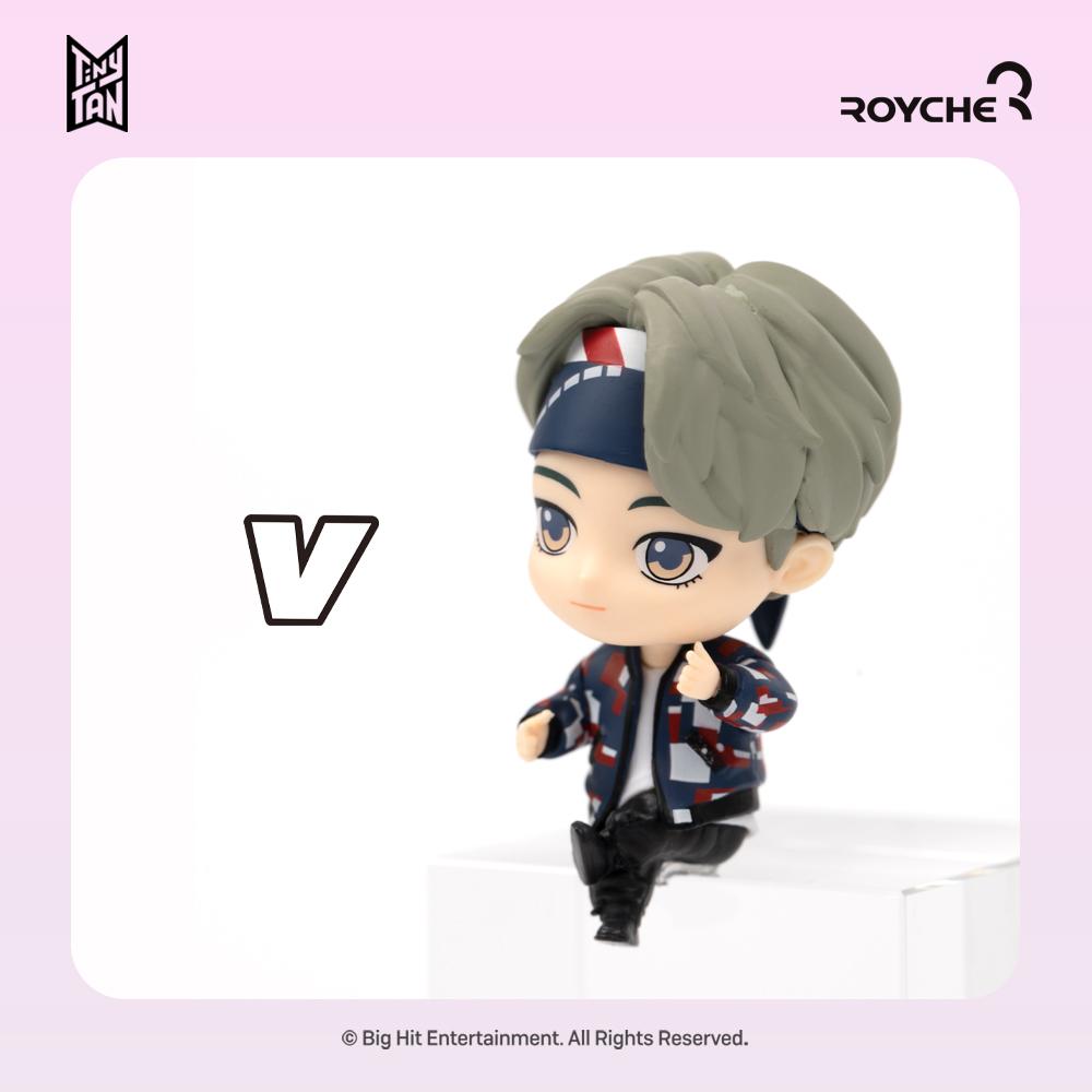 2p Set) Tinytan X Royche Monitor Figure Official BTS Goods from Bighit / Plastic Doll