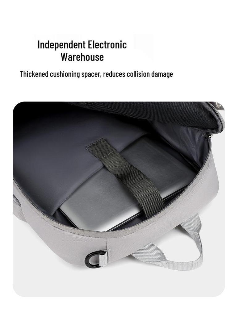 Versatile Water-Resistant Leather Travel Backpack with Large Capacity and Laptop Compartment