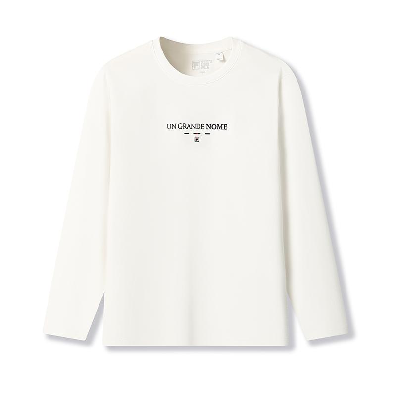 FILA Heritage T Shirts Men s Cloud White Crew Neck Moderate Straight Fit F11M548216F-WT XL