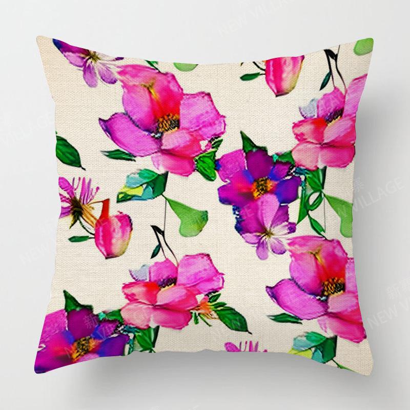 Tropical Plant Pattern Cushion Set Bedroom Cafe Decor Ins Style Living Room Sofa Pillow Set Throw Pillowcase 40X40Cm 45X45Cm