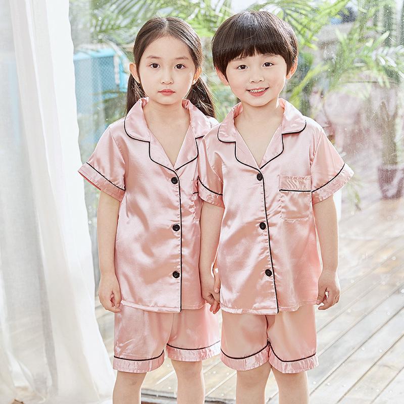 

Детский пижамный комплект весна/лето 2021 - с коротким рукавом и шортами для мальчиков и девочек Size 10