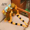 Soft Fluffy Stuffed Animal Realistic Iguana Plush Toy, 80cm Lifelike Lizard with Large Pillow Fur, Long Tail Decor, Novelty Desk Ornament, Collectible