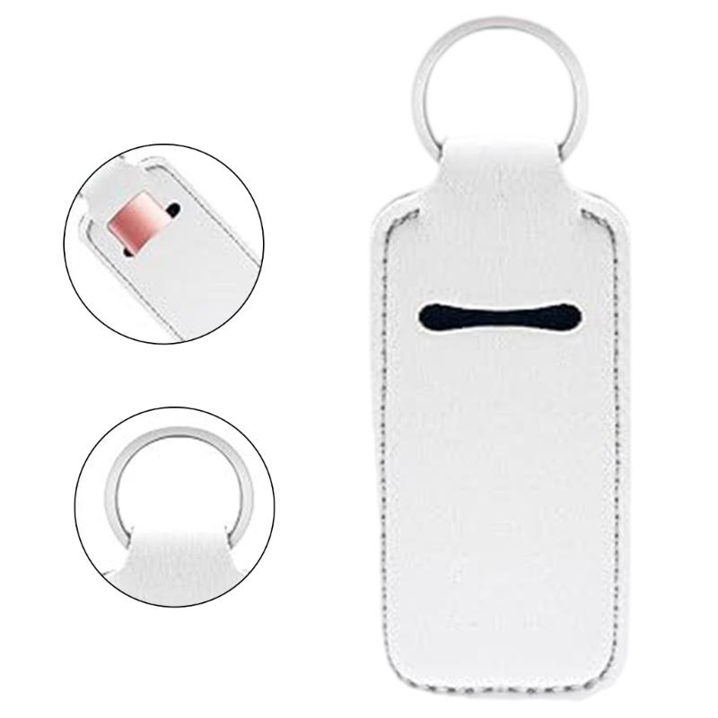 20Pcs Lip Balm Keychain Sublimation Lipstick Holder Blanks Includes 20 Leather Tassels 20 Keychain for Women Backpacks