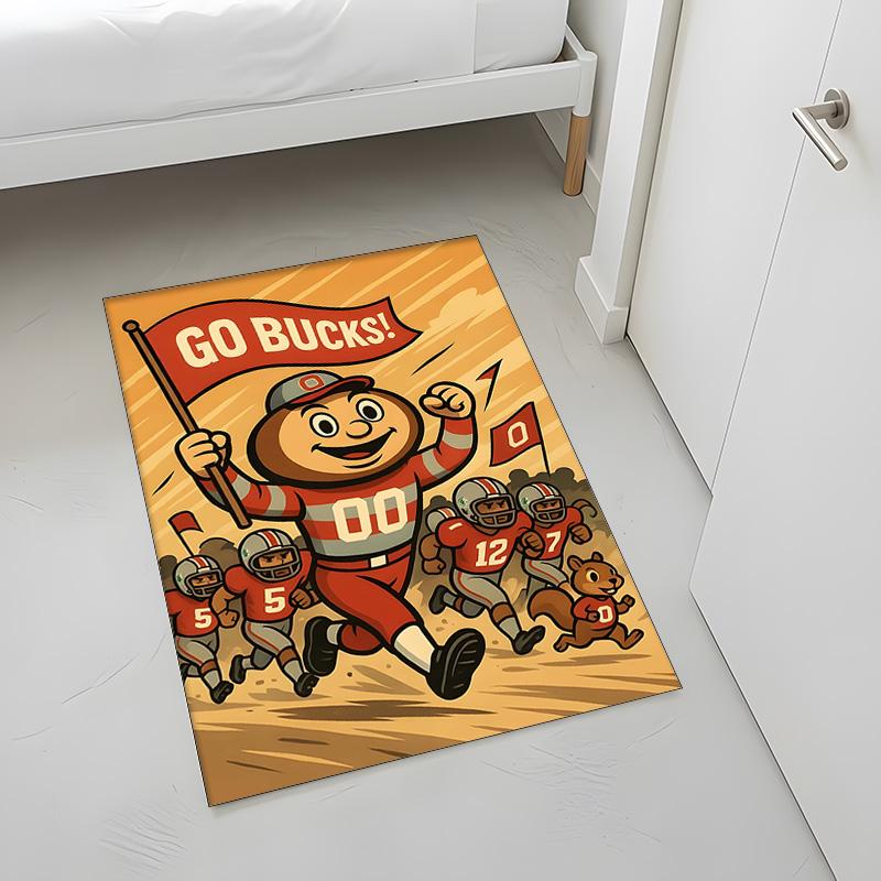 Buckeyes dello Stato dell'Ohio (14) Tappeto Adatto Per Soggiorni Camere Da Letto Stanze Dei Computer Aree Da Pranzo E Posizionamento Sotto Tavoli E Sedie Anche Una Scelta Ideale