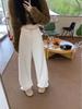 2025 Autumn/Winter Women's High-Waisted Slim Fit Apricot Suit Pants - Flattering Casual Drapey Straight Leg, Versatile Wide-Leg