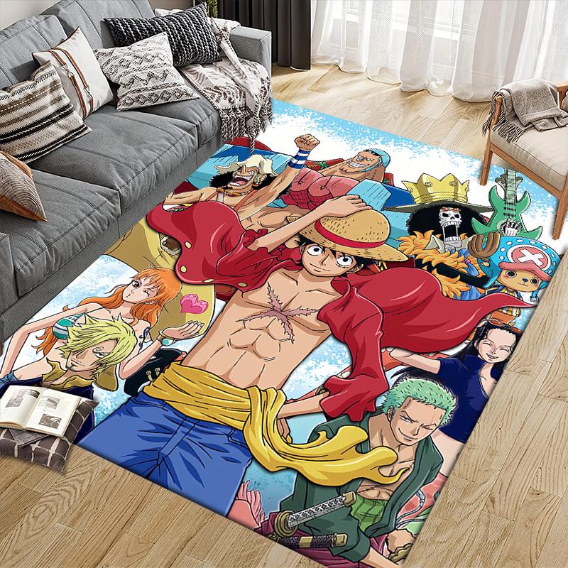 One Piece Colorful Art Square Area Rug, Non-Slip Floor Mat for Bedroom, Perfect Gift for One Piece Fans.chl