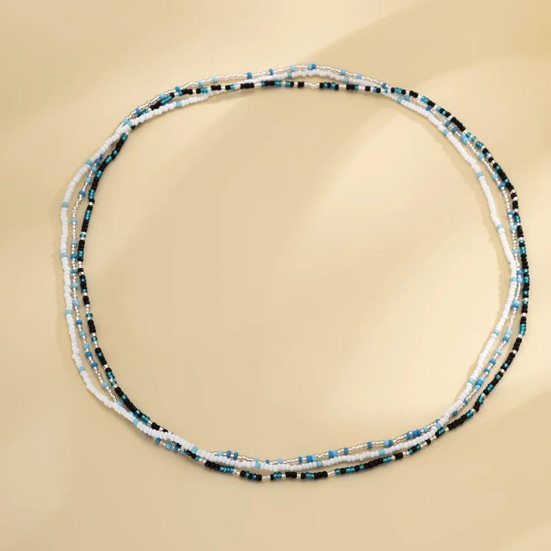 3ks Sexy Bohemia Pasový řetízek Retro Belly Beads Elastické Body Šperky Bohemia Bikini Summer Y2k Příslušenství Baya Africain Ventre