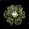 Chinese-style Enamel Peony Brooch, High-end Suit Accessory for Women, Pin, Coat Decoration, Collar Pin, and Garment Fixation