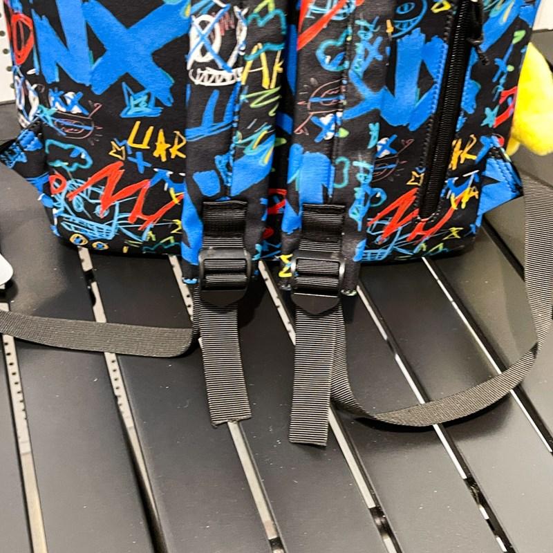 Backpack Men's Graffiti Backpack Senior High School Student Schoolbag