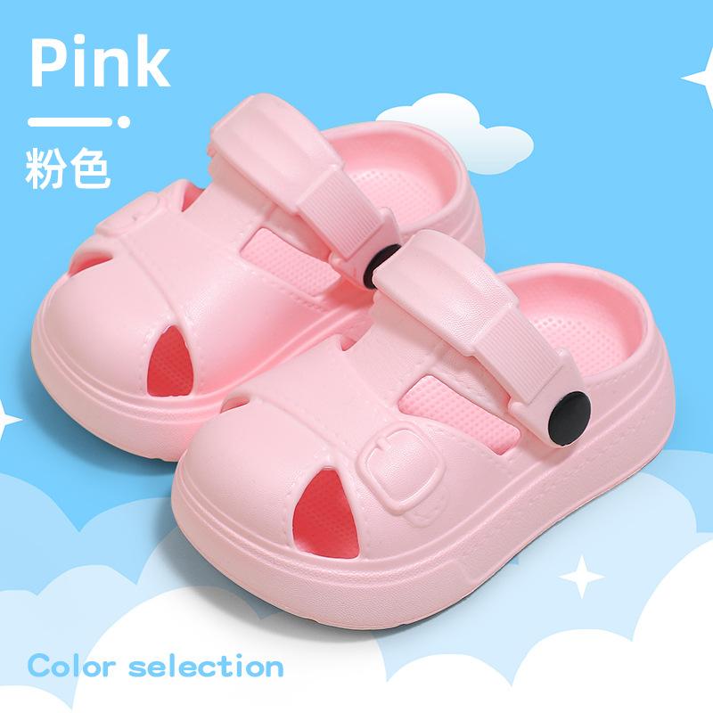 Kids EVA Clogs Summer Non Slip Soft Sole Sandals Two Way Wear Boys Girls Protective Toe Beach Shoes