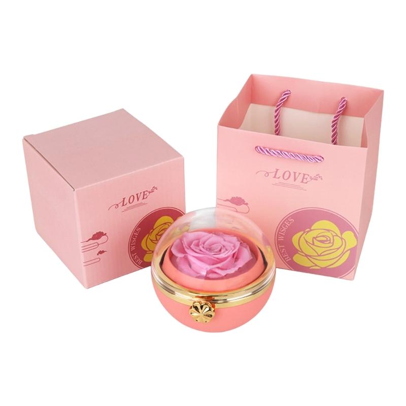Creative Rotating Designs Flower Jewelry Holder Symbolizing Everlastings Love for Proposals and Anniversaries Storage