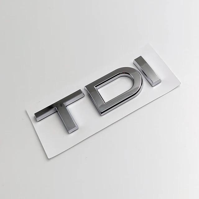 AAZN1 3D TFSI TDI Autoaufkleber ABS Buchstaben Logo Heckklappe Kofferraum Emblem Abzeichen Aufkleber für A3 A4 A5 A6 A7 A8 Q2 Q3 Q5 Q7 Zubehör