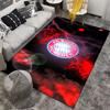 "FC Bayern München Logo Carpet with Red Lightning Design Floor Mat" Suitable for Use As an Anti-slip for Living Room Bedroom Sofas