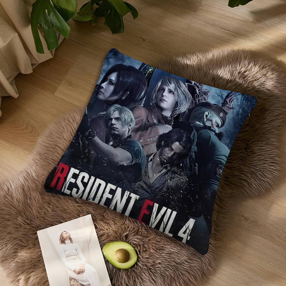 Игровой RResident RE EEvil 4 Наволочка Акцент для Гостиной Диванная Подушка для Спины Квадратная Подушка для Отдыха и Сна? 40X40cm