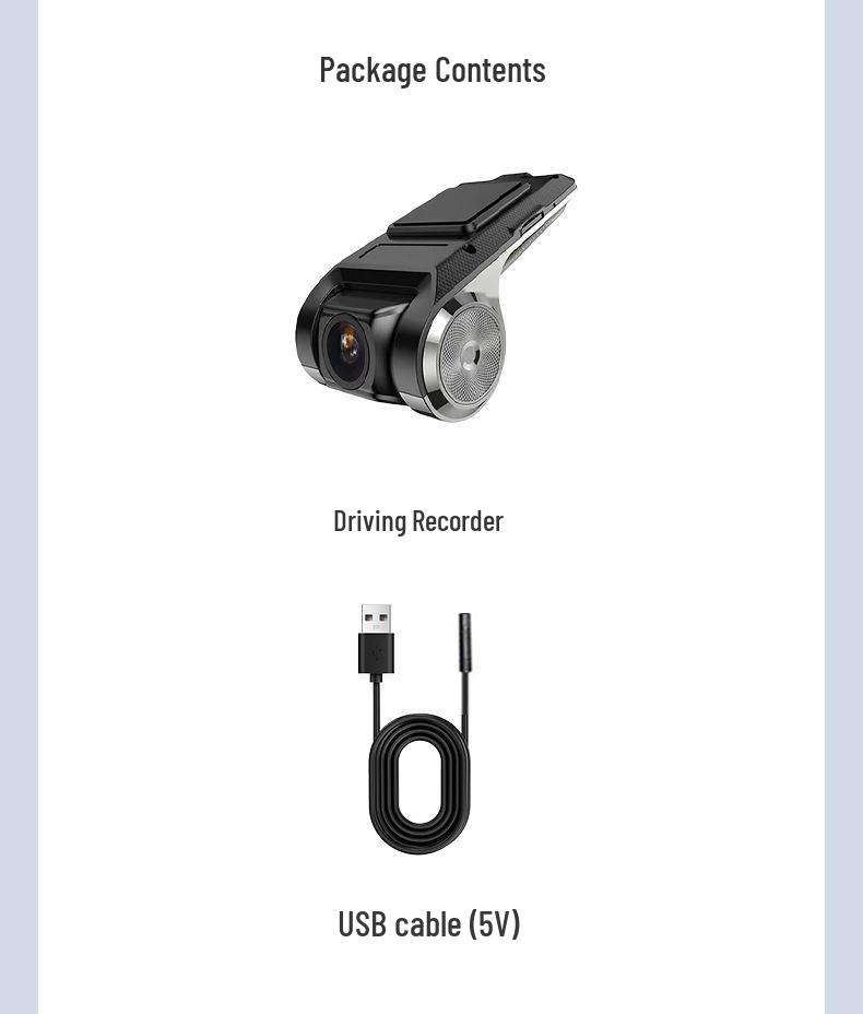 HD Hidden Dash Cam with Android Navigation, USB Recorder & ADAS