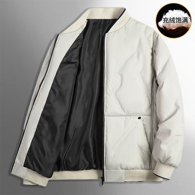Recht haar nieuwe donskatoenen kleding heren winter nieuw baseballkraag katoen-gewatteerde kleding thermische jas