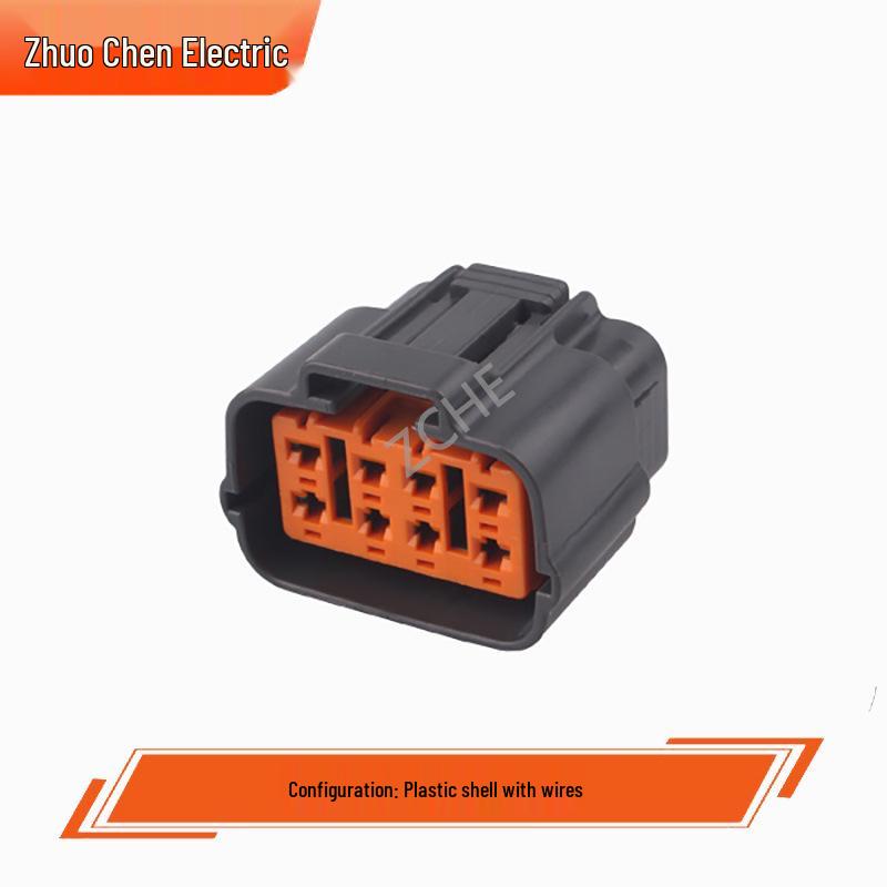 Automotive 8-Pin Connector Set: Male Plug 6195-0051 & Female Plug 6195-0054.