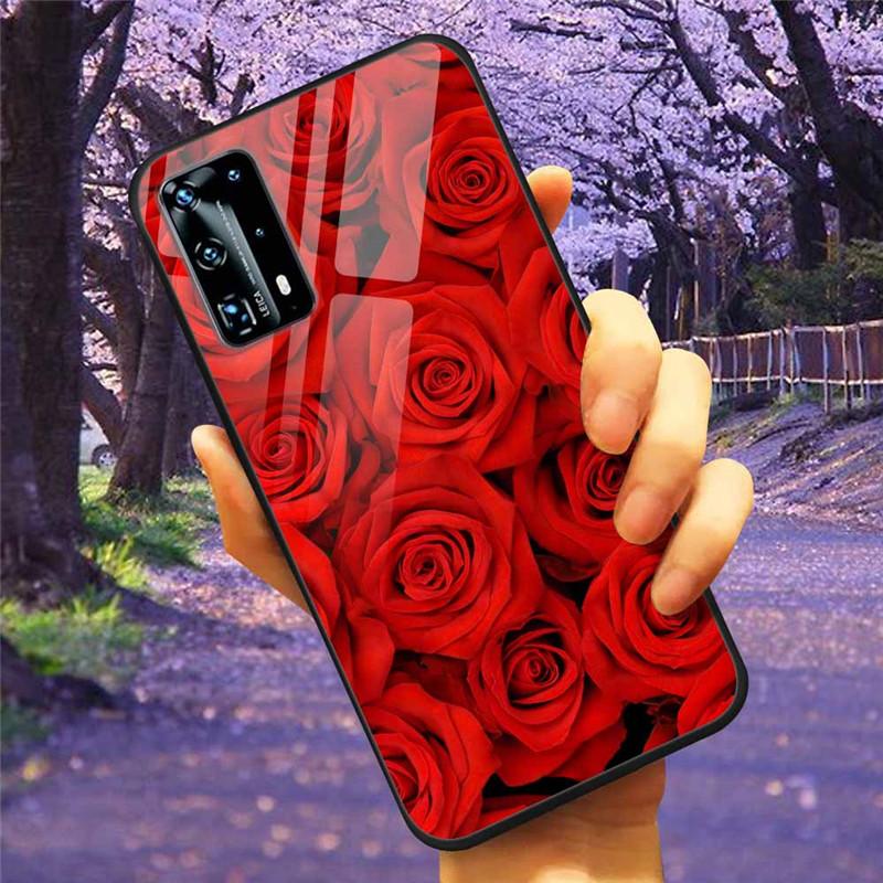 For Huawei P40 Lite / P40Pro Case P 40 Tempered Glass Starry Marble Hard Back Cover for Huawei P40 Pro / P40Lite E Cases Coque