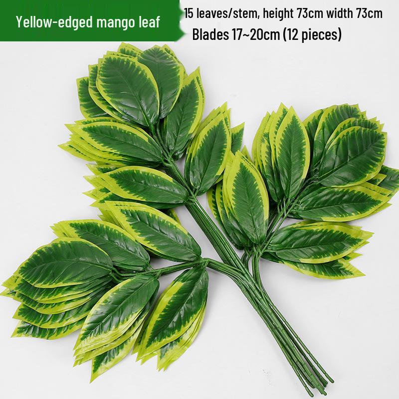 Artificial Banyan Branches with Laminated Plastic Leaves for Landscaping and Decoration