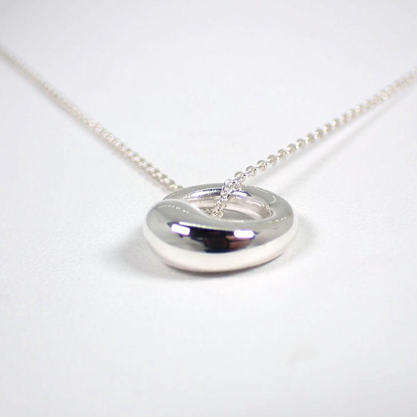 [Used] TIFFANY/Tiffany 925 Eternal Circle Pendant/Necklace/j37-3