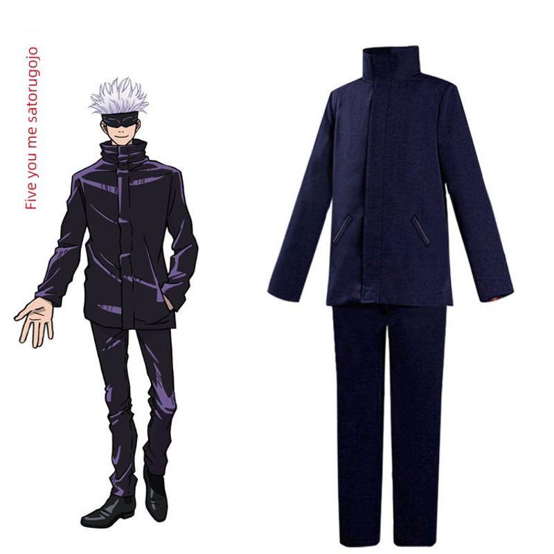 Anime Jujutsu Kaisen Cosplay Costumes Gojo Satoru, Yuji Itadori, Nobara Kugisaki Character Cosplay Outfits Five Wisdom Complete Set XL