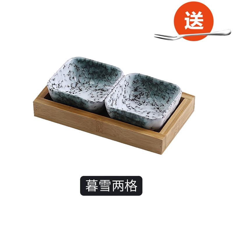 Kreativní keramická mřížková mísa na ovoce, talíř na svačinu, servírovací tác, japonská malá miska s podnosem, domácí stolní tác na sušené ovoce a svačiny