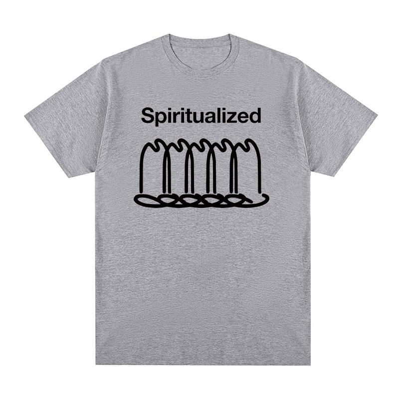 spiritualized Vintage Tshirt Graphic YK Idea Casual Cotton Unisex T shirt New Tee Tshirt Womens Tops