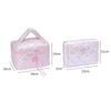 Wide Open Quilted Makeup Bag Large Capacity Zipper Handle Travel Toiletry Cosmetic Bag Ladies Makeup Storage Bags