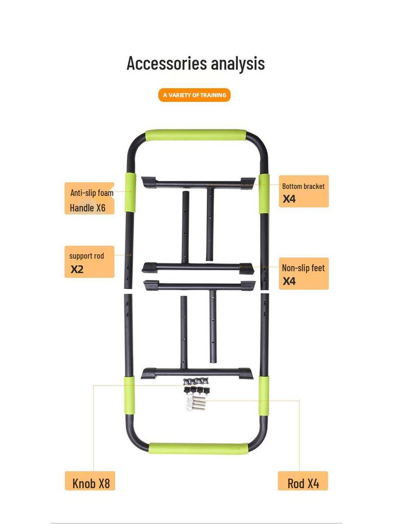 Indoor Pull-up Bar & Push-up Trainer: Split Single/Double Parallel Bars for Flexion & Extension Workouts