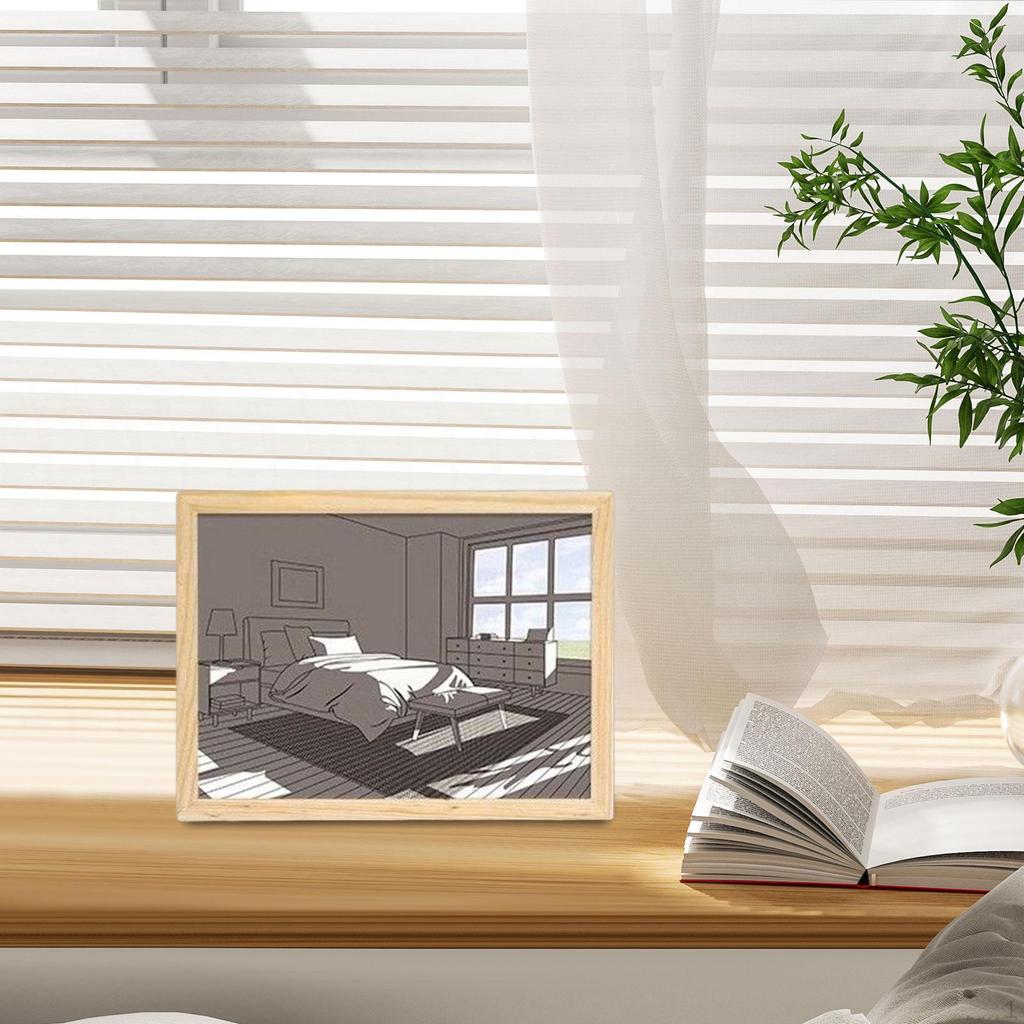 LED Lighting Painting Decoration Glowing Photo Frame Birthday Gift Art Night Lamp for