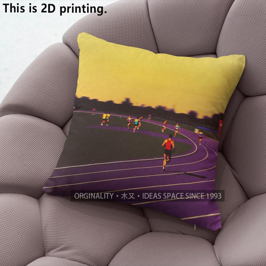 Vintage Track  Field Sports Throw Pillow Covers Pattern Cushion Cover Suitable for Sofa Bedroom Car Pillow Cover 40x40cm