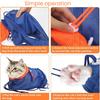 Cat Bathing Bag Adjustable Anti-bite Anti-Scratch Shower Restraint Bag Breathable Mesh Grooming Bag for Bathing Nail Trimming Medicine Taking
