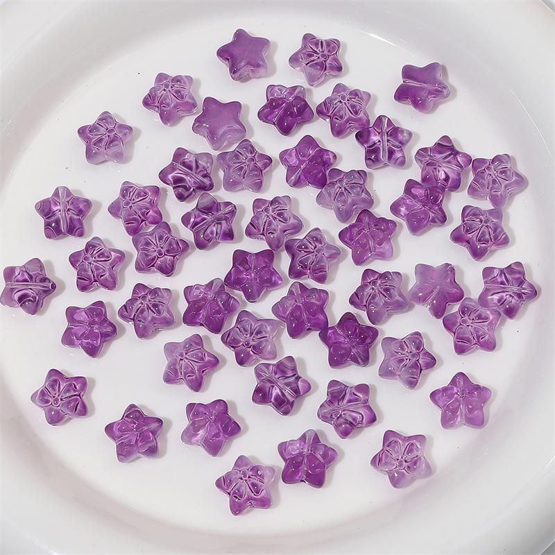 10pcs 15mm Crystal Glass Star Bow Beads Charm for Earring Necklace Bracelet DIY Jewelry Making Accessories