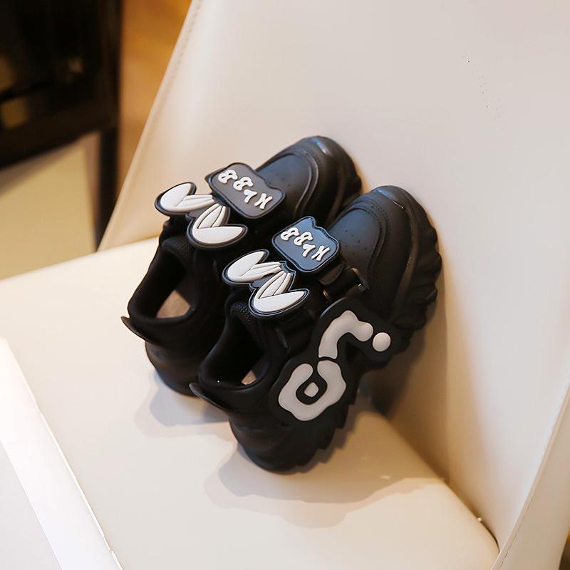 

Детские повседневные кроссовки в корейском стиле на весну 2025 года с мягкой нескользящей подошвой и дизайном с кроличьими ушками 26 чёрный